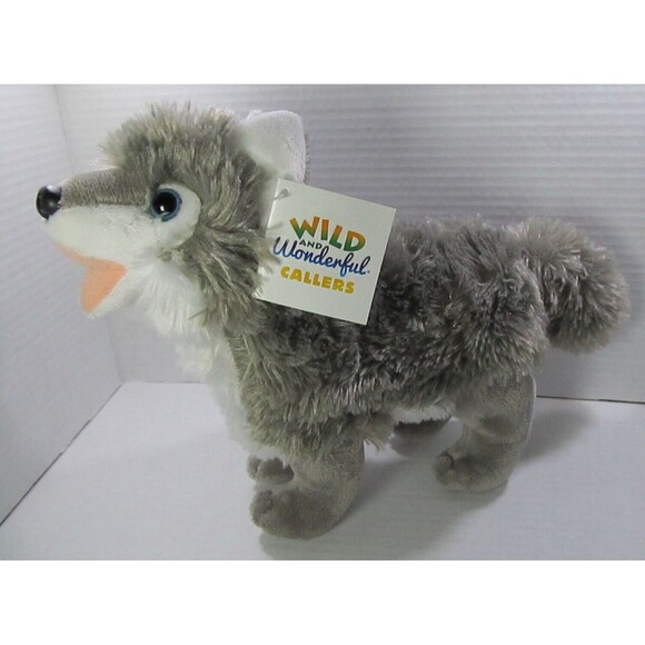 Wildlife Artists Critter Callers Wolf 11" Plush Stuffed Animal Toy Works w/Tags - Picture 1 of 10